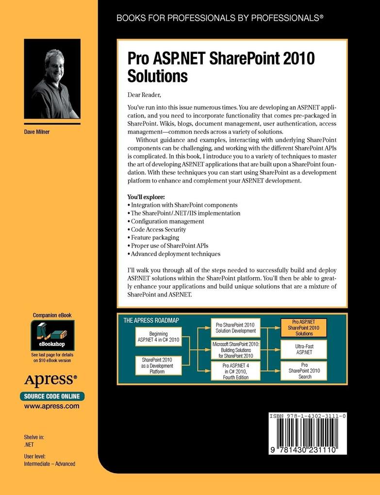 Weitere Ansicht: Pro ASP.NET SharePoint 2010 Solutions | Dave Milner