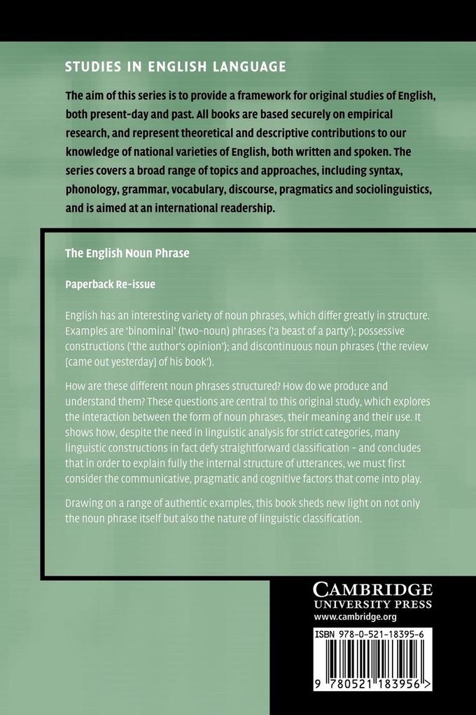 Weitere Ansicht: The English Noun Phrase | Evelien Keizer