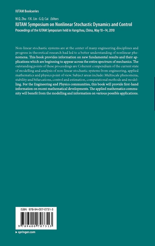 Weitere Ansicht: Iutam Symposium on Nonlinear Stochastic Dynamics and Control