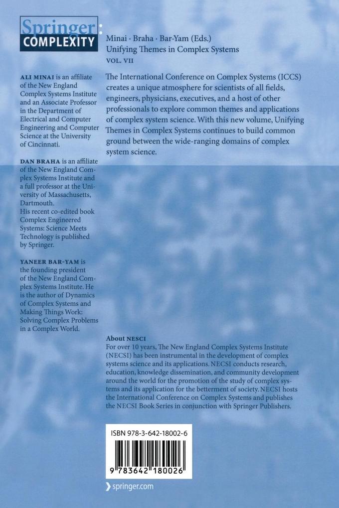 Weitere Ansicht: Unifying Themes in Complex Systems VII