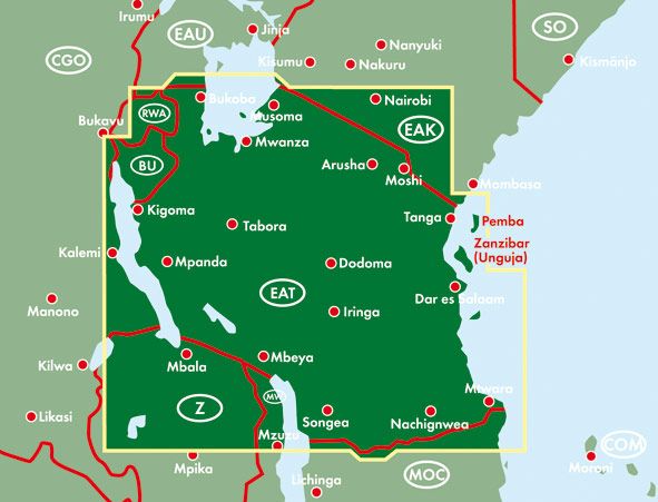 Weitere Ansicht: Tansania 1 : 1 300 000