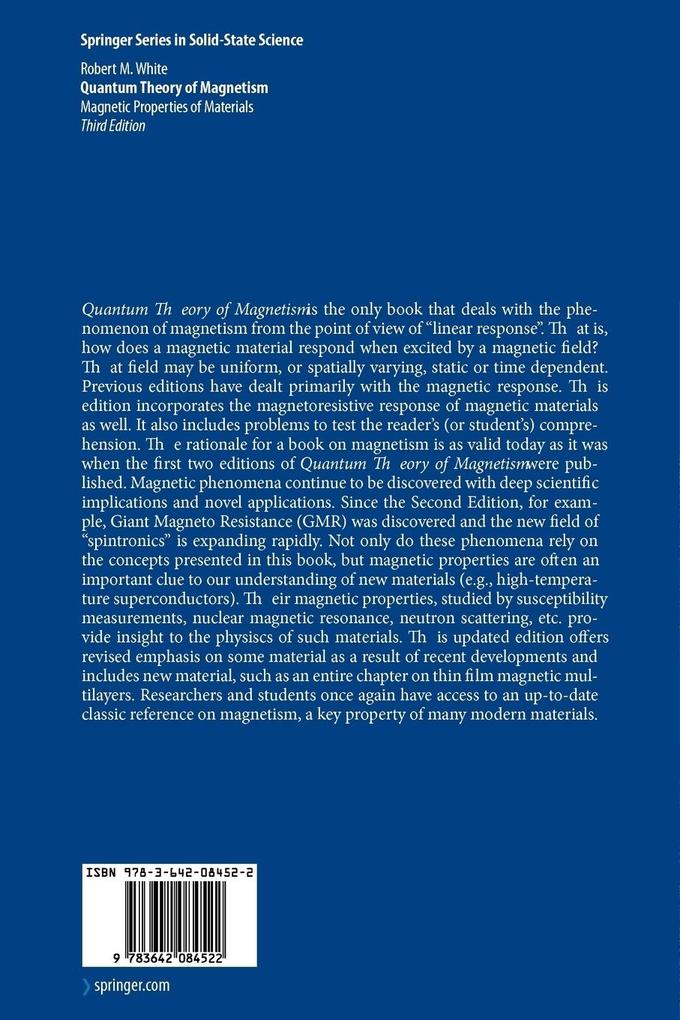 Weitere Ansicht: Quantum Theory of Magnetism | Robert M. White