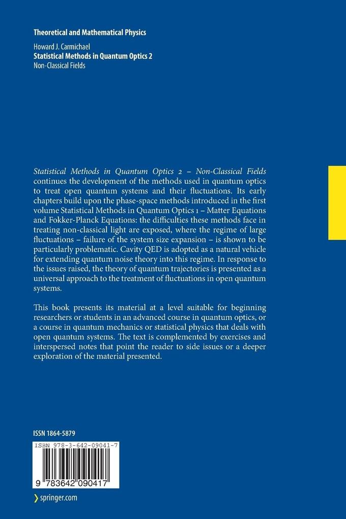 Weitere Ansicht: Statistical Methods in Quantum Optics 2 | Howard J. Carmichael