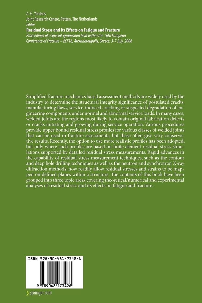 Weitere Ansicht: Residual Stress and Its Effects on Fatigue and Fracture