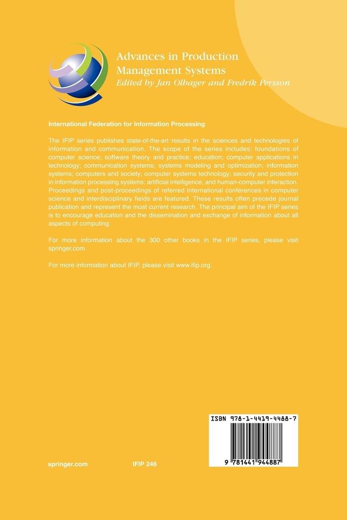 Weitere Ansicht: Advances in Production Management Systems