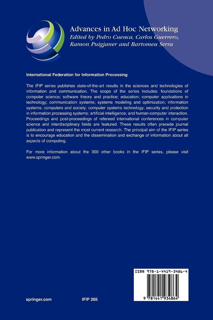 Weitere Ansicht: Advances in Ad Hoc Networking