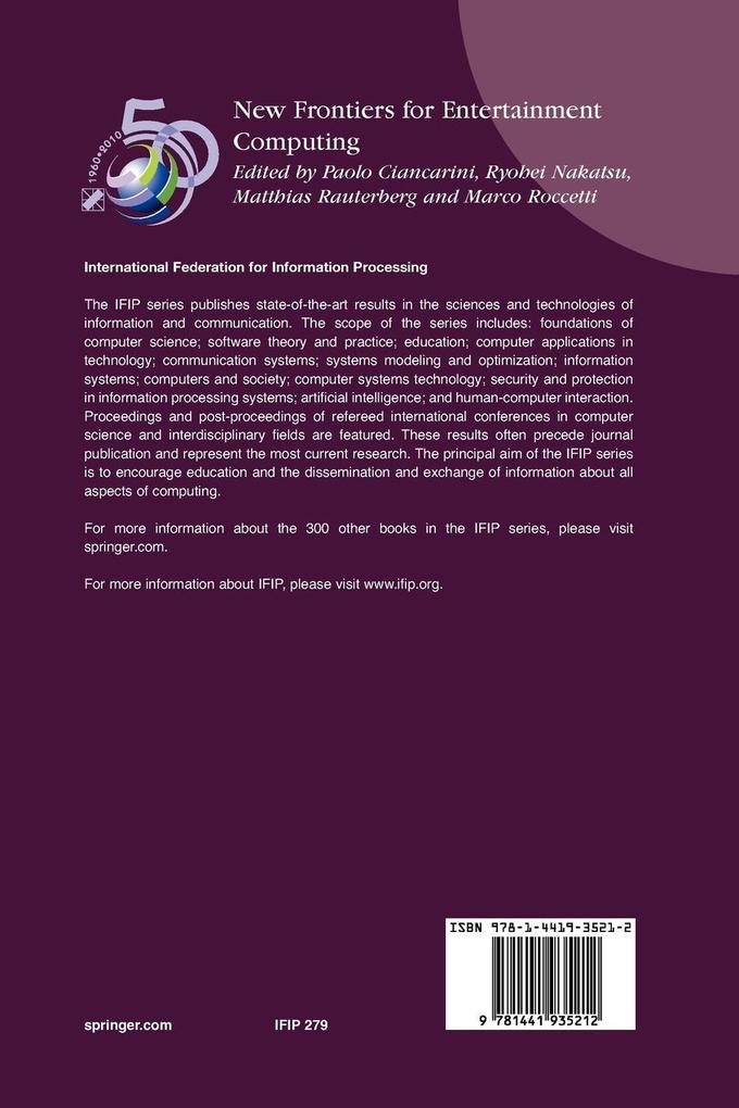 Weitere Ansicht: New Frontiers for Entertainment Computing