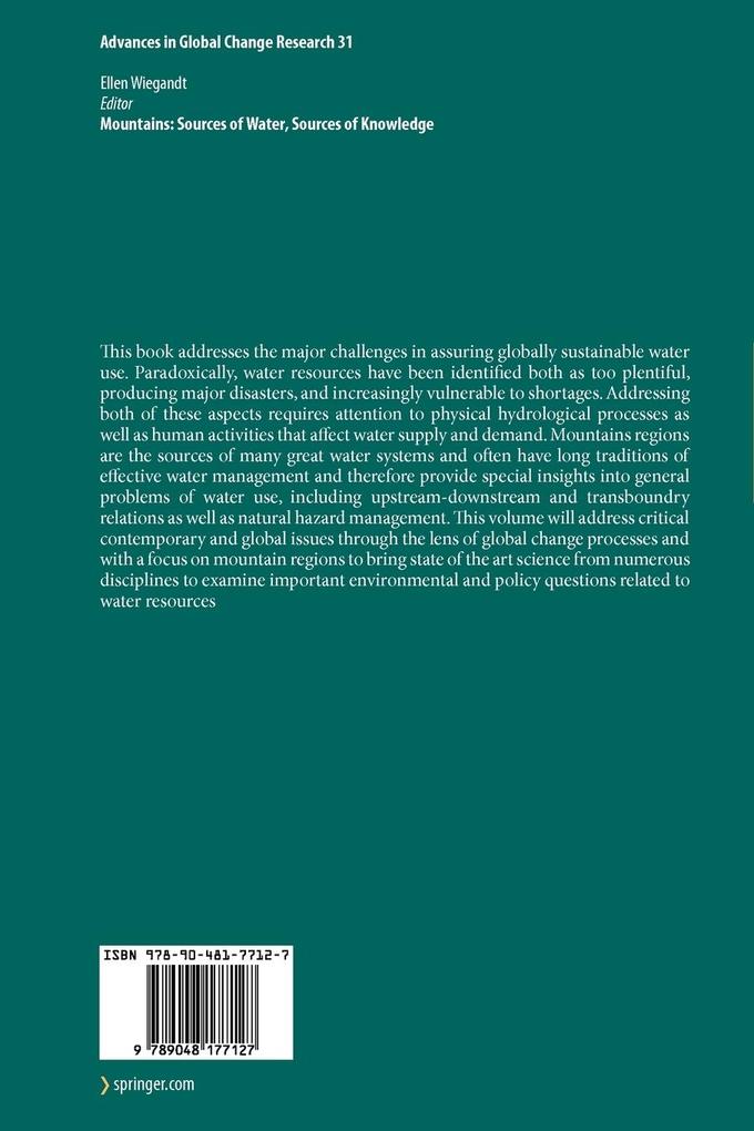 Weitere Ansicht: Mountains: Sources of Water, Sources of Knowledge