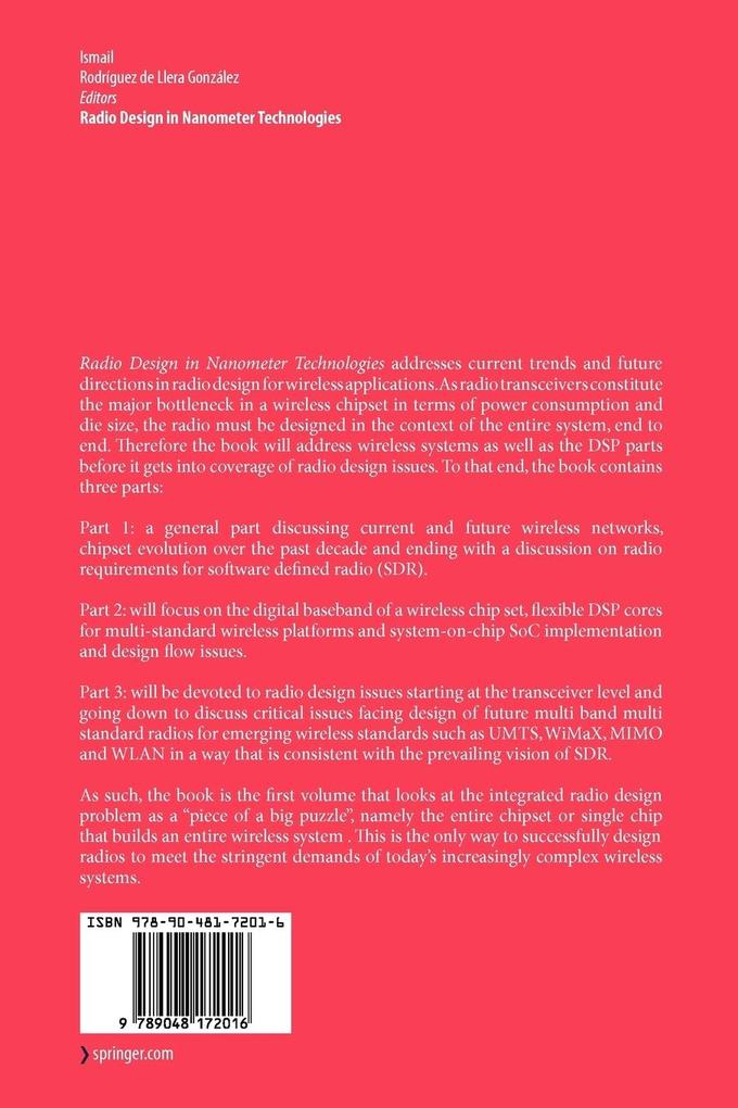 Weitere Ansicht: Radio Design in Nanometer Technologies