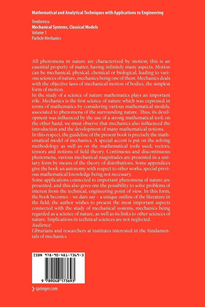 Weitere Ansicht: Mechanical Systems, Classical Models | Petre P. Teodorescu