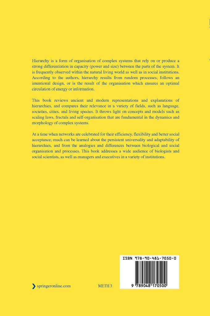 Weitere Ansicht: Hierarchy in Natural and Social Sciences