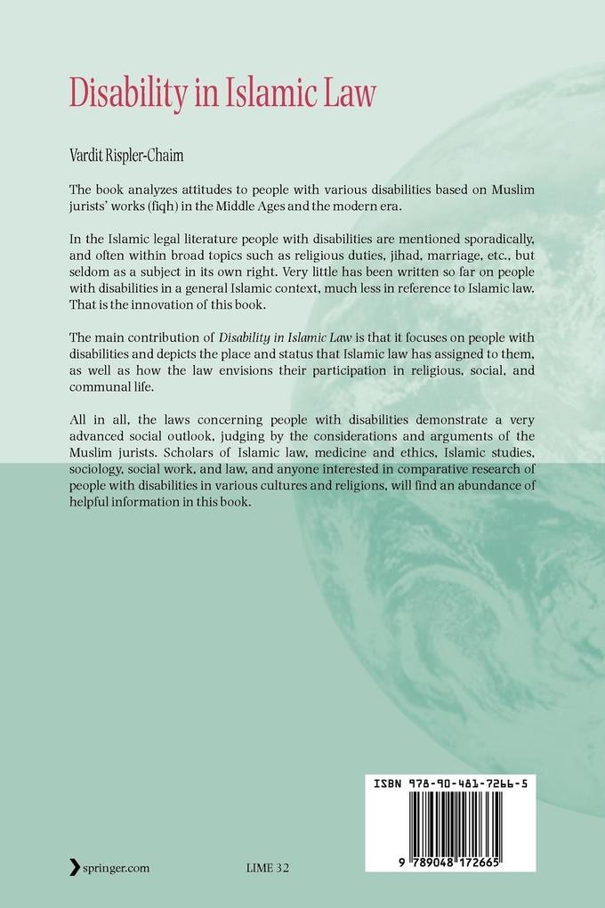 Weitere Ansicht: Disability in Islamic Law | Vardit Rispler-Chaim