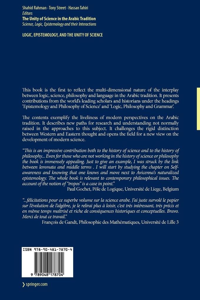 Weitere Ansicht: The Unity of Science in the Arabic Tradition