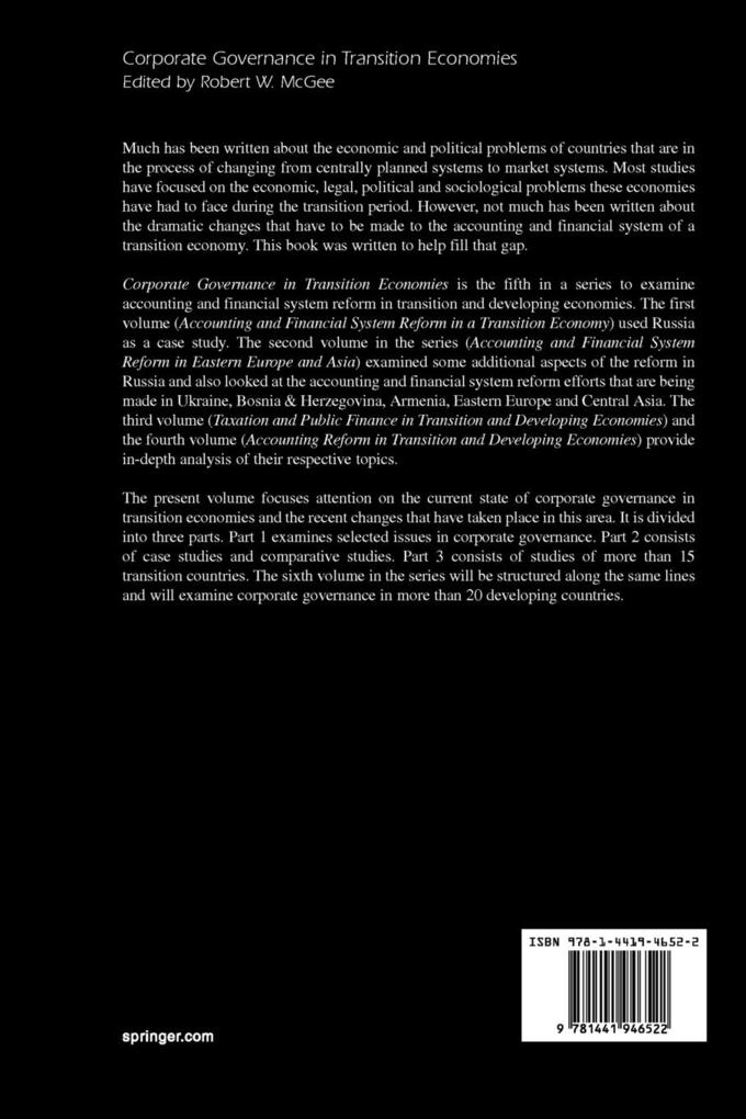 Weitere Ansicht: Corporate Governance in Transition Economies