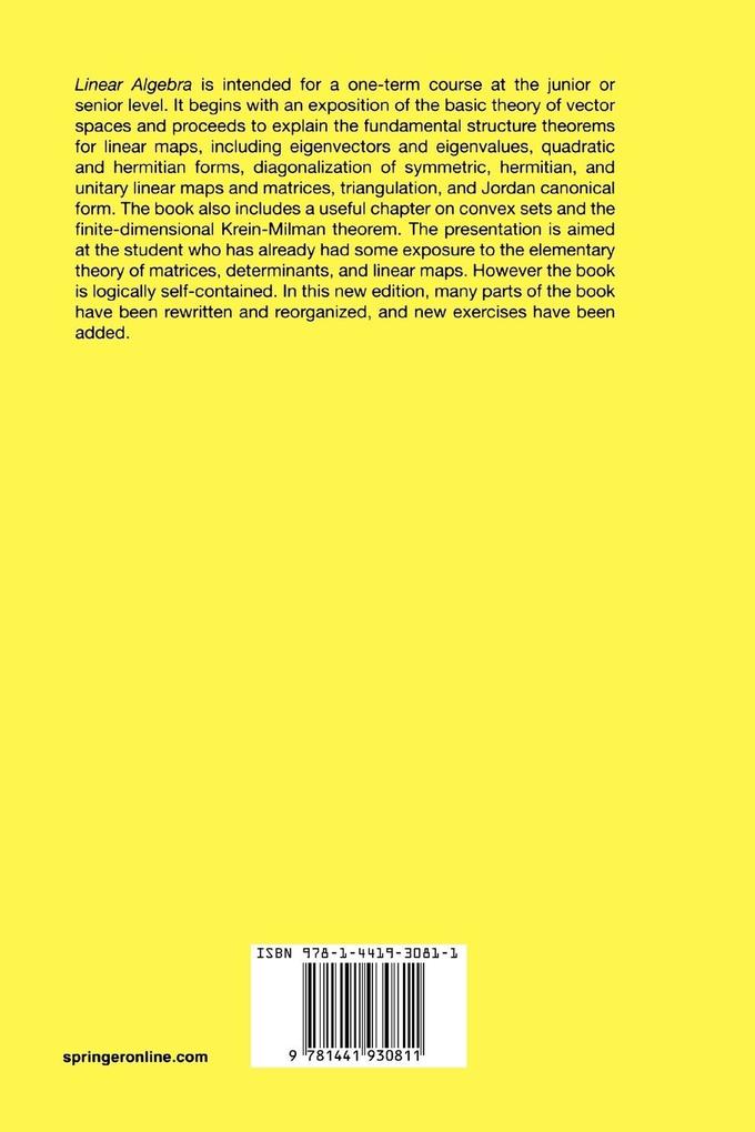 Weitere Ansicht: Linear Algebra | Serge Lang