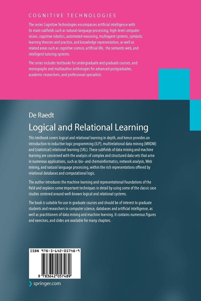 Weitere Ansicht: Logical and Relational Learning | Luc De Raedt