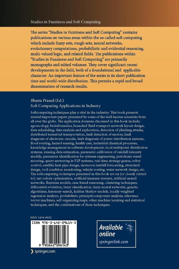 Weitere Ansicht: Soft Computing Applications in Industry