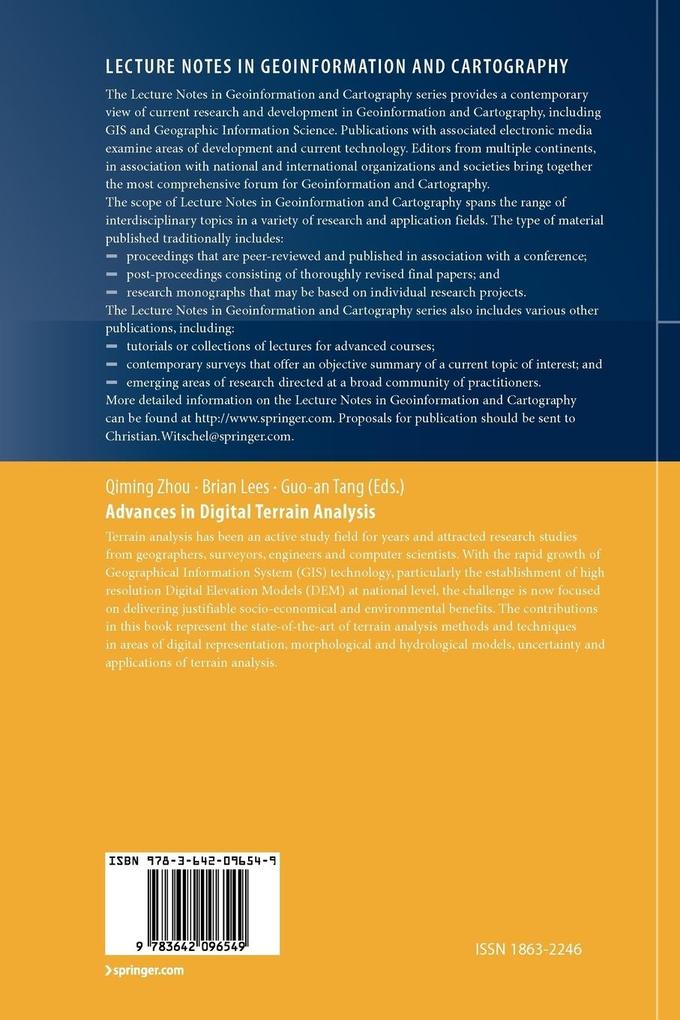 Weitere Ansicht: Advances in Digital Terrain Analysis
