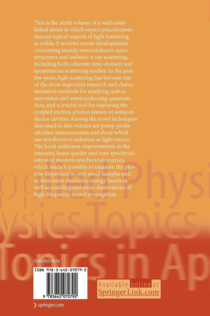 Weitere Ansicht: Light Scattering in Solids IX