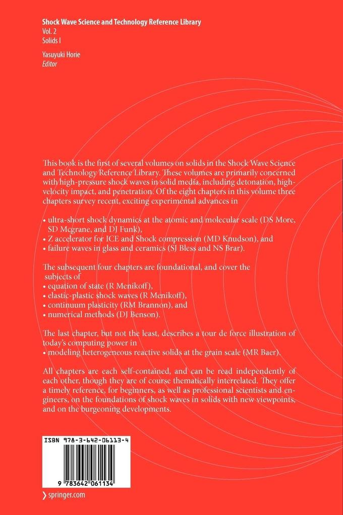 Weitere Ansicht: Shock Wave Science and Technology Reference Library, Vol. 2
