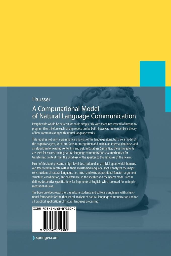 Weitere Ansicht: A Computational Model of Natural Language Communication | Roland R. Hausser