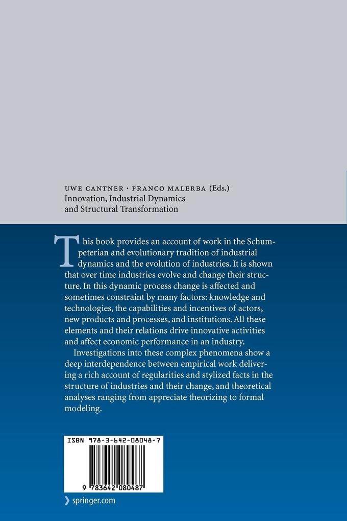 Weitere Ansicht: Innovation, Industrial Dynamics and Structural Transformation