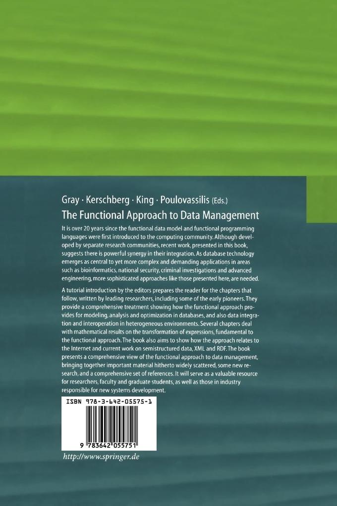 Weitere Ansicht: The Functional Approach to Data Management