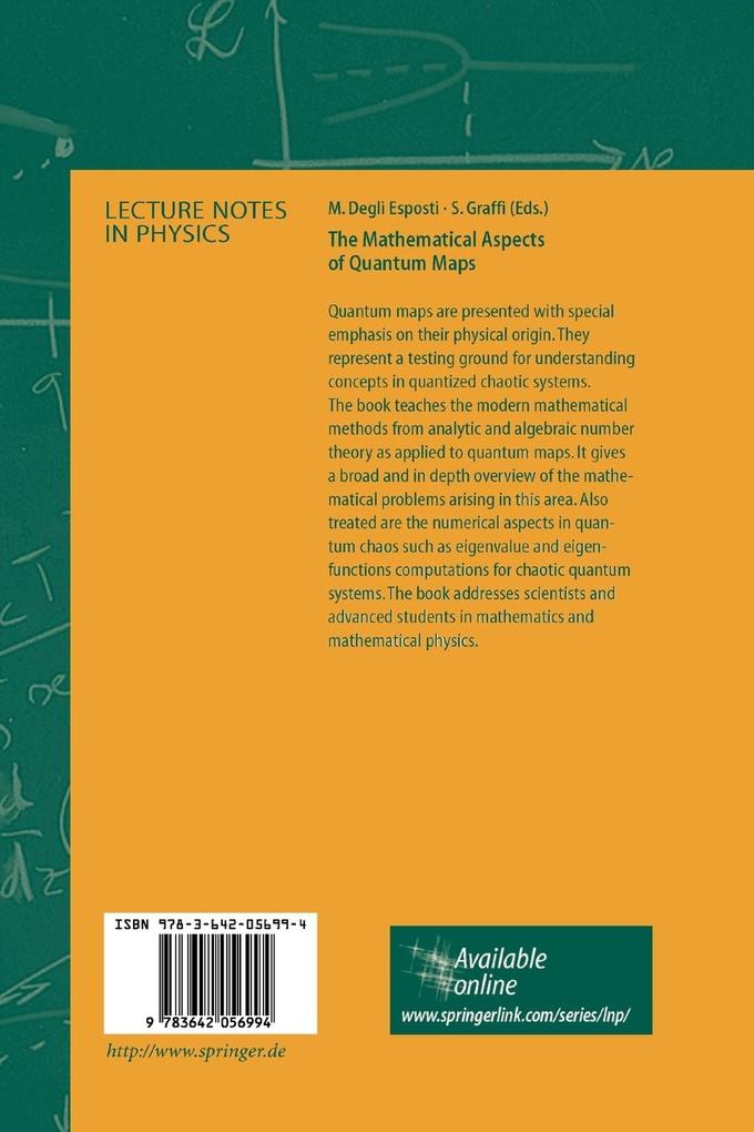 Weitere Ansicht: The Mathematical Aspects of Quantum Maps