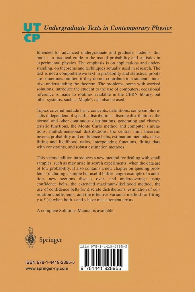 Weitere Ansicht: Probability and Statistics in Experimental Physics | Byron P. Roe