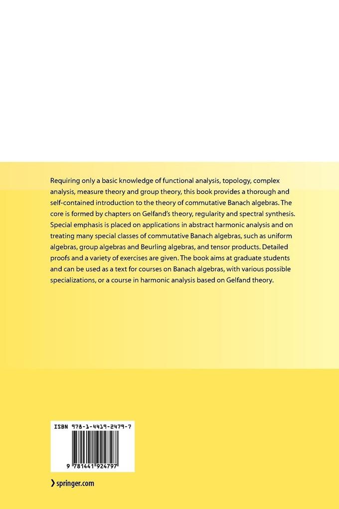 Weitere Ansicht: A Course in Commutative Banach Algebras | Eberhard Kaniuth