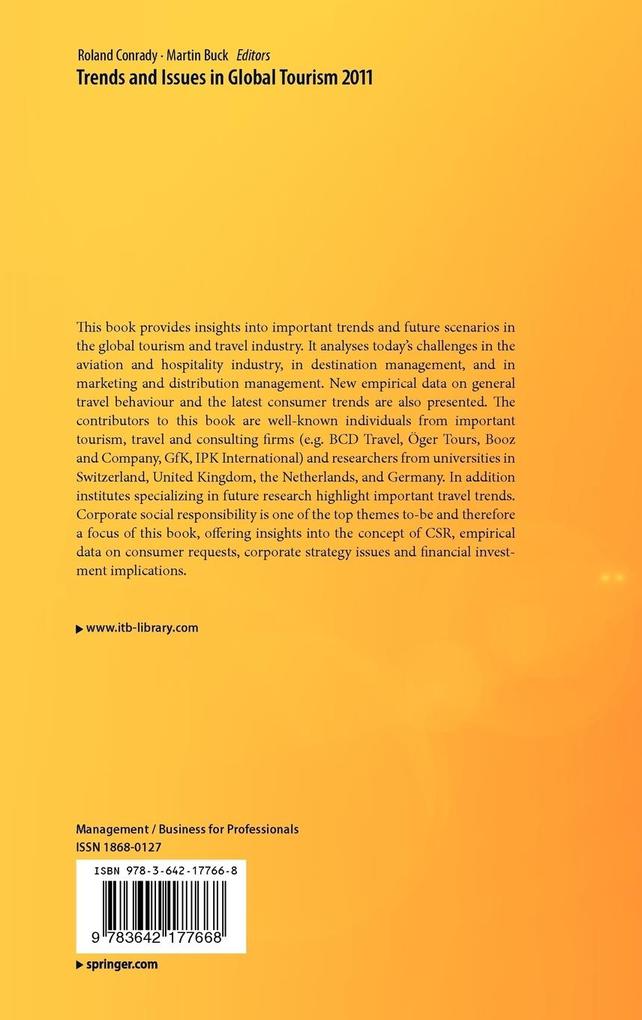 Weitere Ansicht: Trends and Issues in Global Tourism 2011
