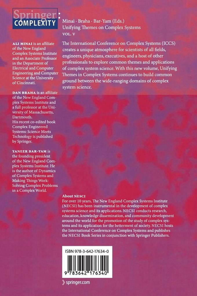 Weitere Ansicht: Unifying Themes in Complex Systems , Vol. V