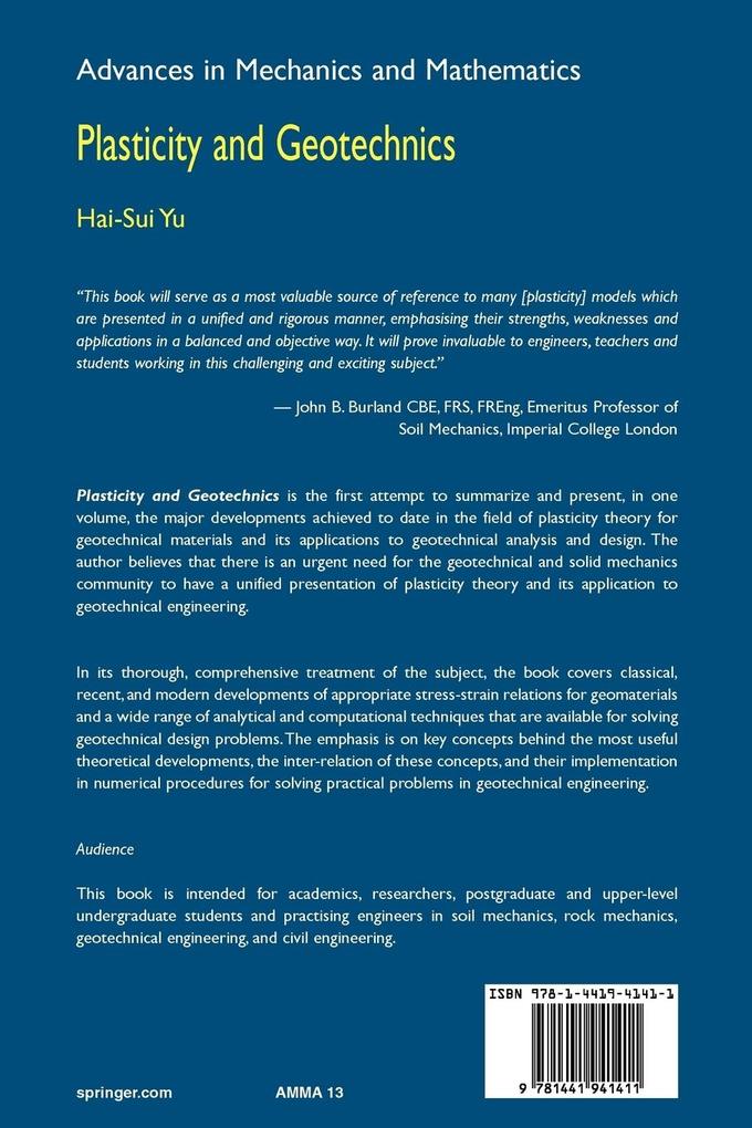 Weitere Ansicht: Plasticity and Geotechnics | Hai-Sui Yu