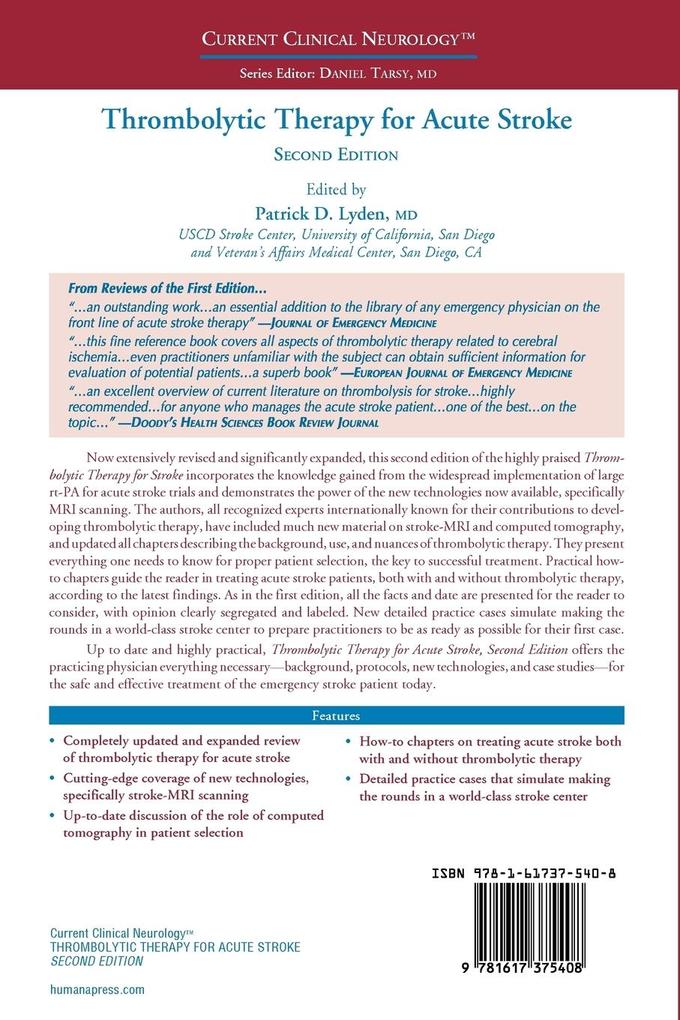Weitere Ansicht: Thrombolytic Therapy for Acute Stroke