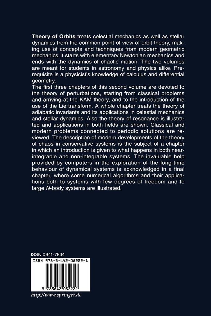 Weitere Ansicht: Theory of Orbits | Dino Boccaletti, Giuseppe Pucacco