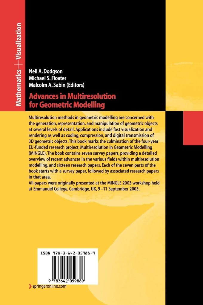 Weitere Ansicht: Advances in Multiresolution for Geometric Modelling