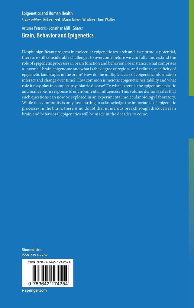 Weitere Ansicht: Brain, Behavior and Epigenetics