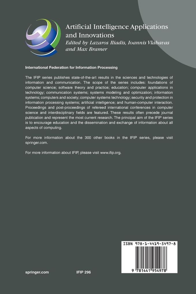 Weitere Ansicht: Artificial Intelligence Applications and Innovations