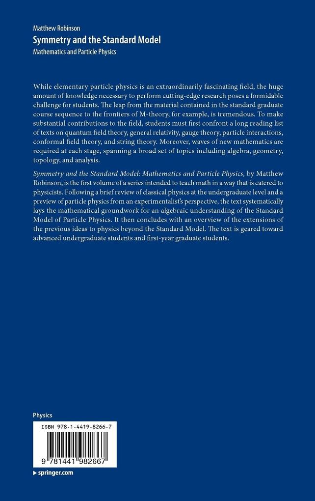Weitere Ansicht: Symmetry and the Standard Model | Matthew Robinson
