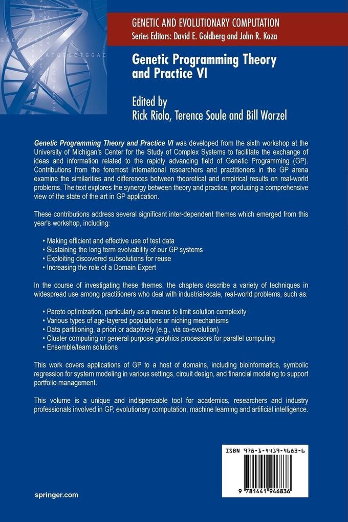 Weitere Ansicht: Genetic Programming Theory and Practice VI
