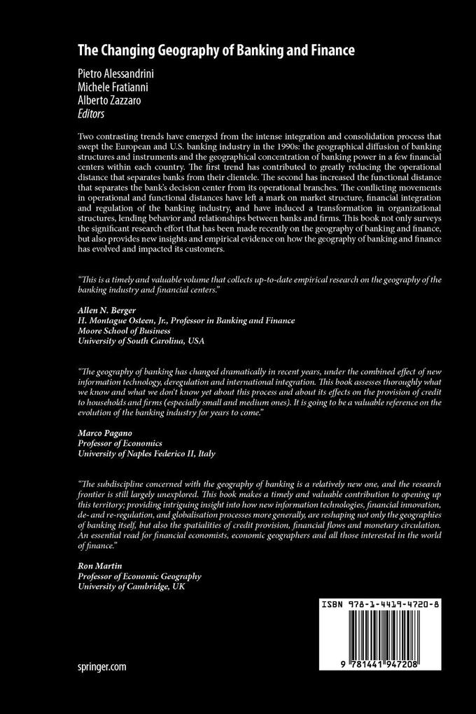 Weitere Ansicht: The Changing Geography of Banking and Finance