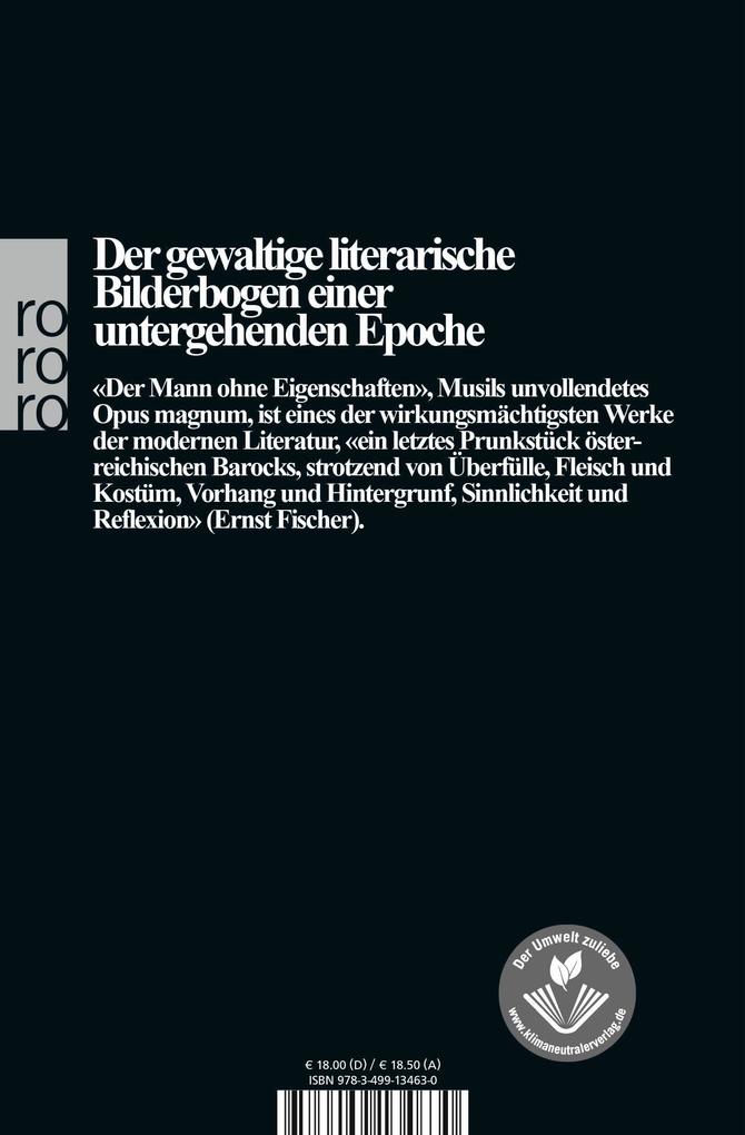 Weitere Ansicht: Der Mann ohne Eigenschaften II | Robert Musil