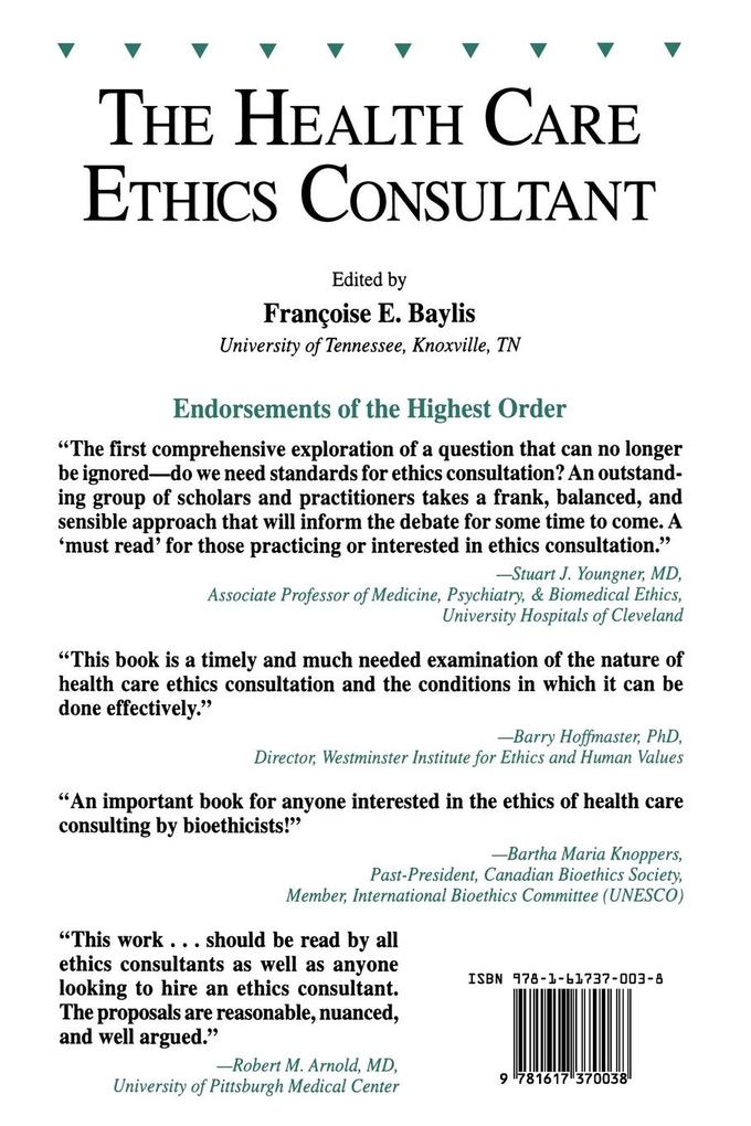 Weitere Ansicht: The Health Care Ethics Consultant | Francoise C. Baylis