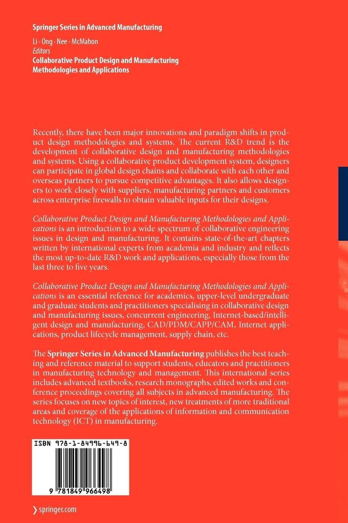 Weitere Ansicht: Collaborative Product Design and Manufacturing Methodologies and Applications