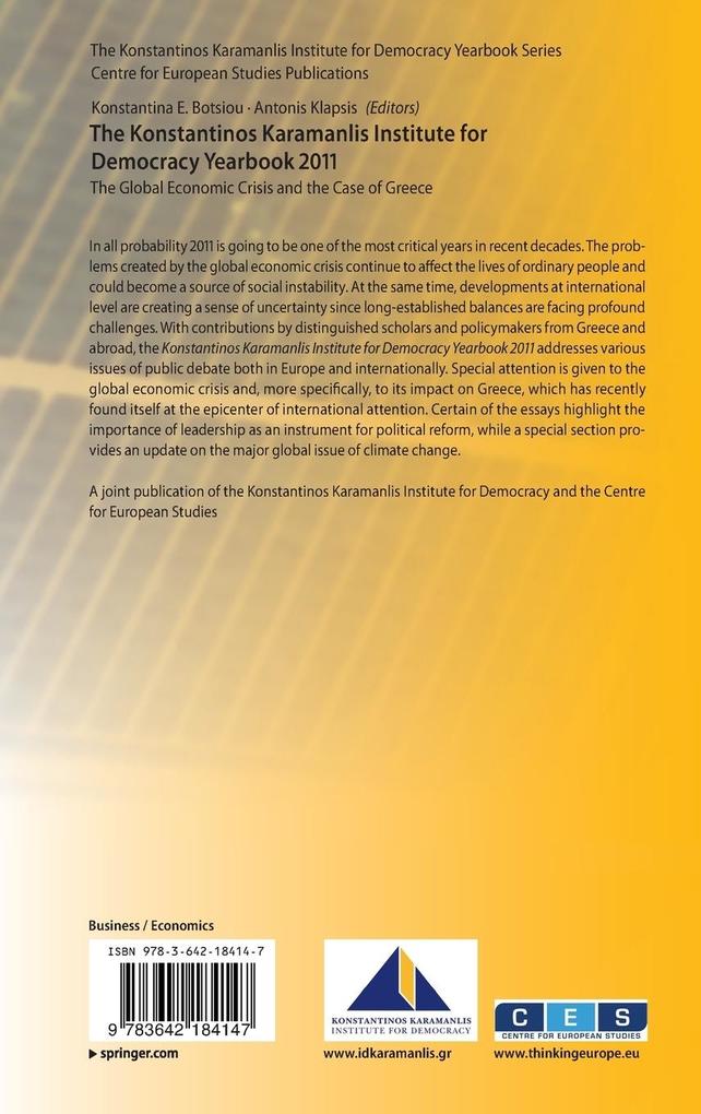 Weitere Ansicht: The Konstantinos Karamanlis Institute for Democracy Yearbook 2011