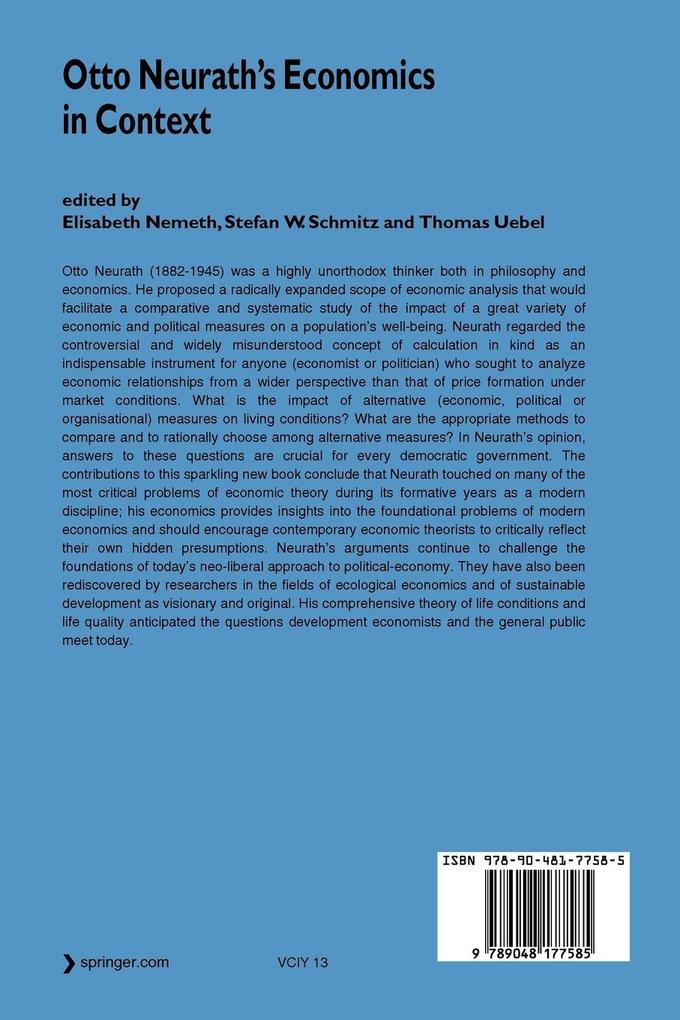 Weitere Ansicht: Otto Neurath's Economics in Context