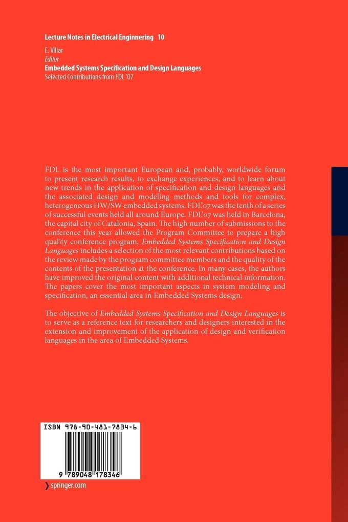 Weitere Ansicht: Embedded Systems Specification and Design Languages
