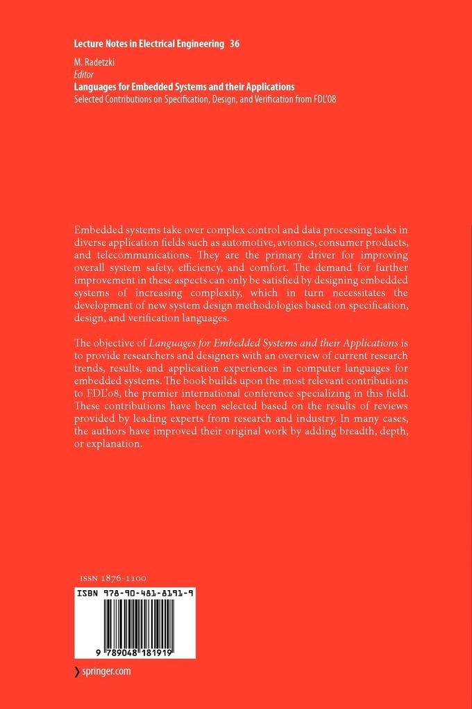 Weitere Ansicht: Languages for Embedded Systems and their Applications