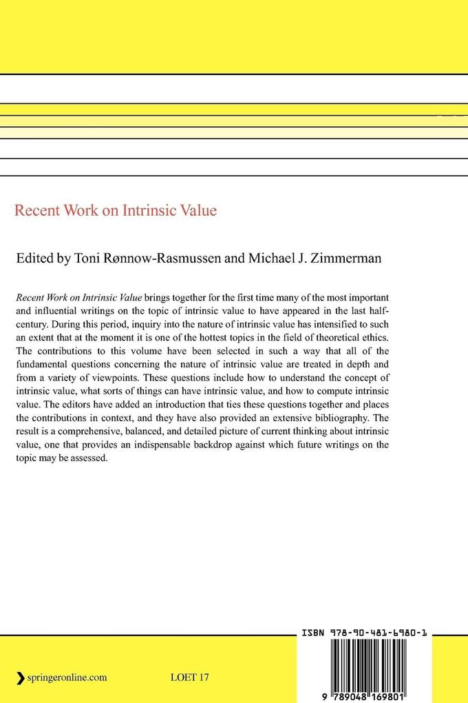 Weitere Ansicht: Recent Work on Intrinsic Value