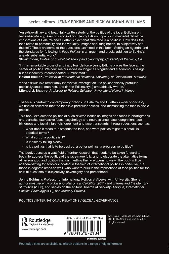 Weitere Ansicht: Face Politics | Jenny Edkins